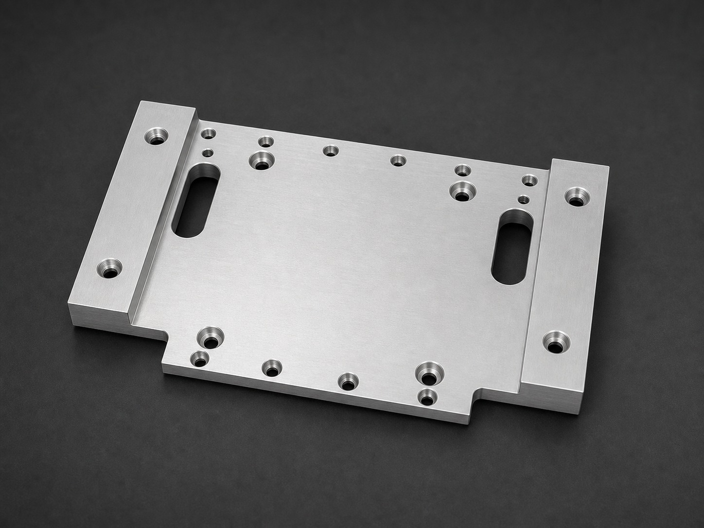 Aluminium-Montageplatte mit Bohrbildern